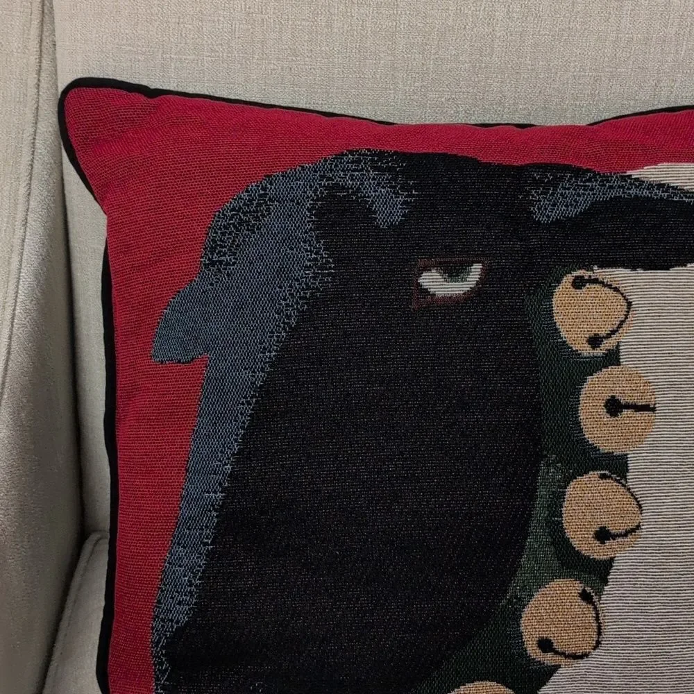 Art Institute of Chicago Baah Humbug Sheep Tapestry Christmas Throw Pillow NWT